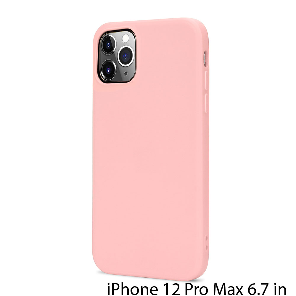 Slim Pro Silicone Full Corner Protection Case for iPHONE 12 Pro Max 6.7 inch (Pink)